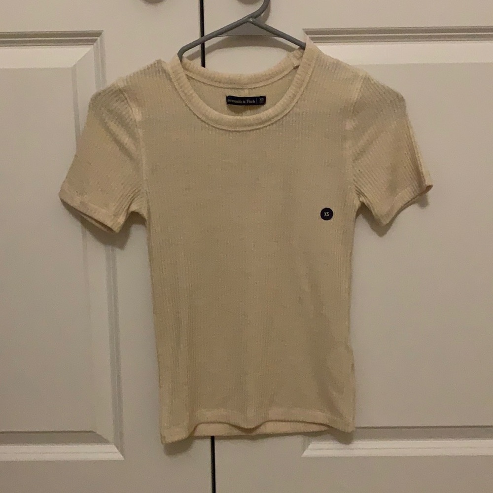 A&F ivory tee